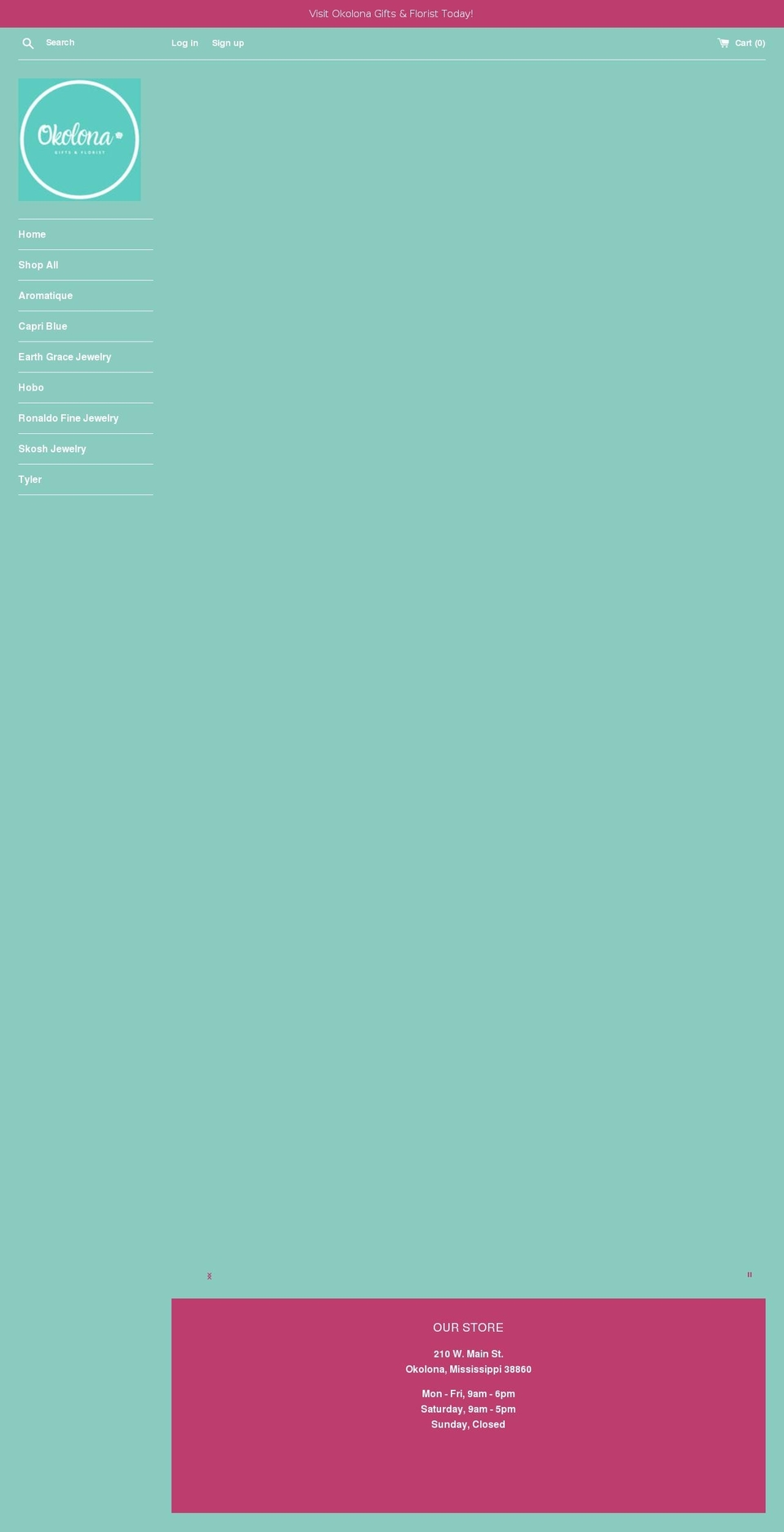 okolonagiftsandflorist.com shopify website screenshot