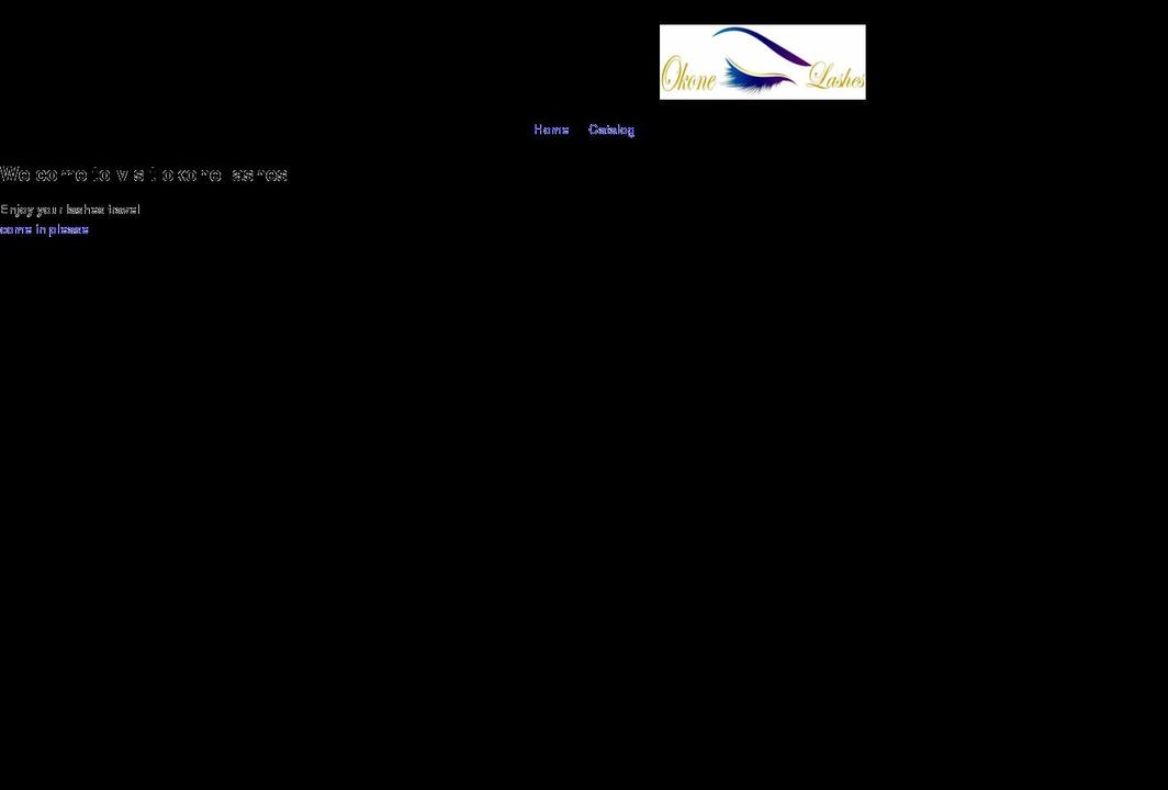 okonelashes.com shopify website screenshot