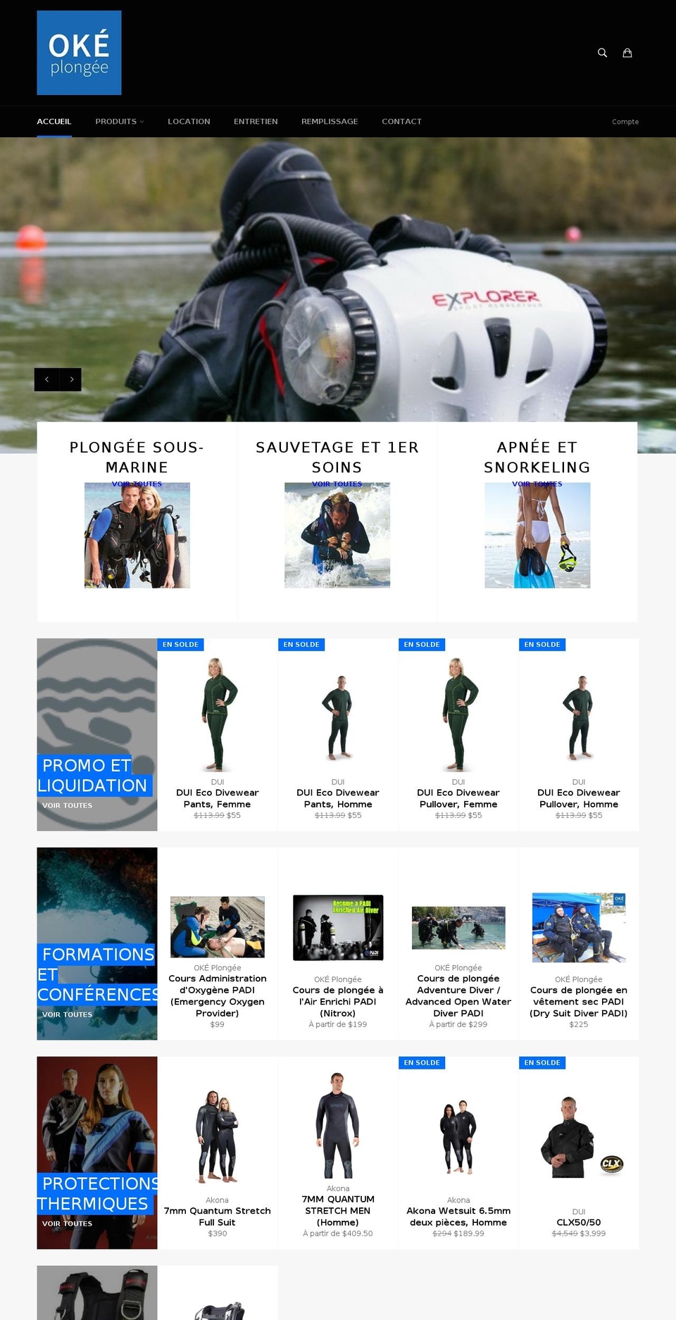 okplongee.com shopify website screenshot