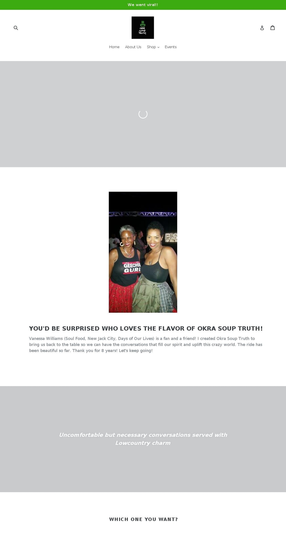 okrasouptruth.com shopify website screenshot