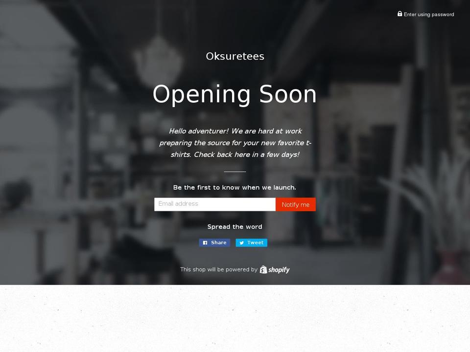 oksuretees.com shopify website screenshot