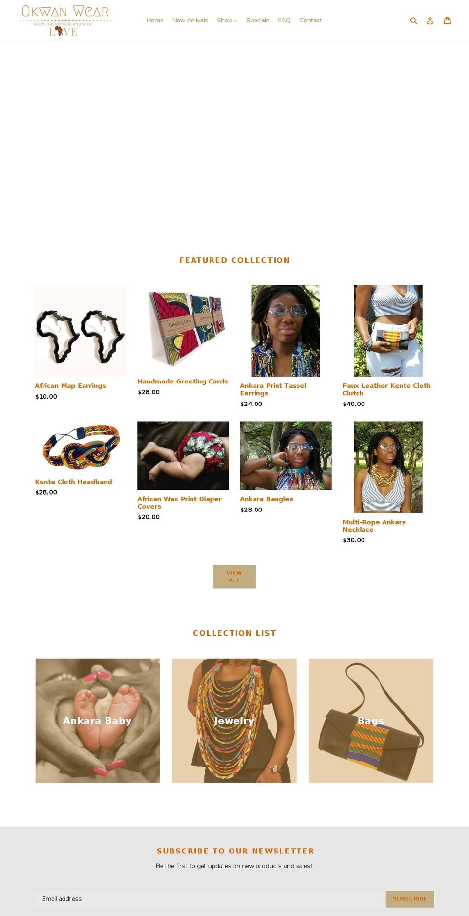okwanwear.com — Shopify storefront screenshot