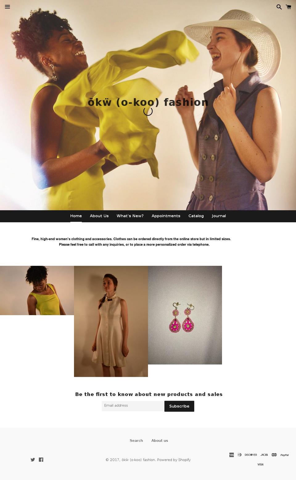 okwfashion.com shopify website screenshot