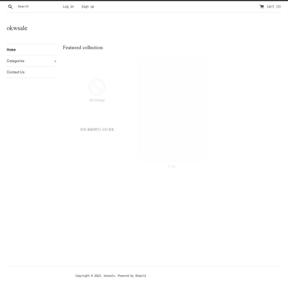 okwsale.com shopify website screenshot
