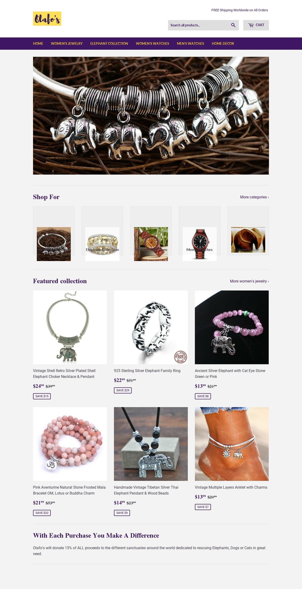 olafos.com — Shopify storefront screenshot