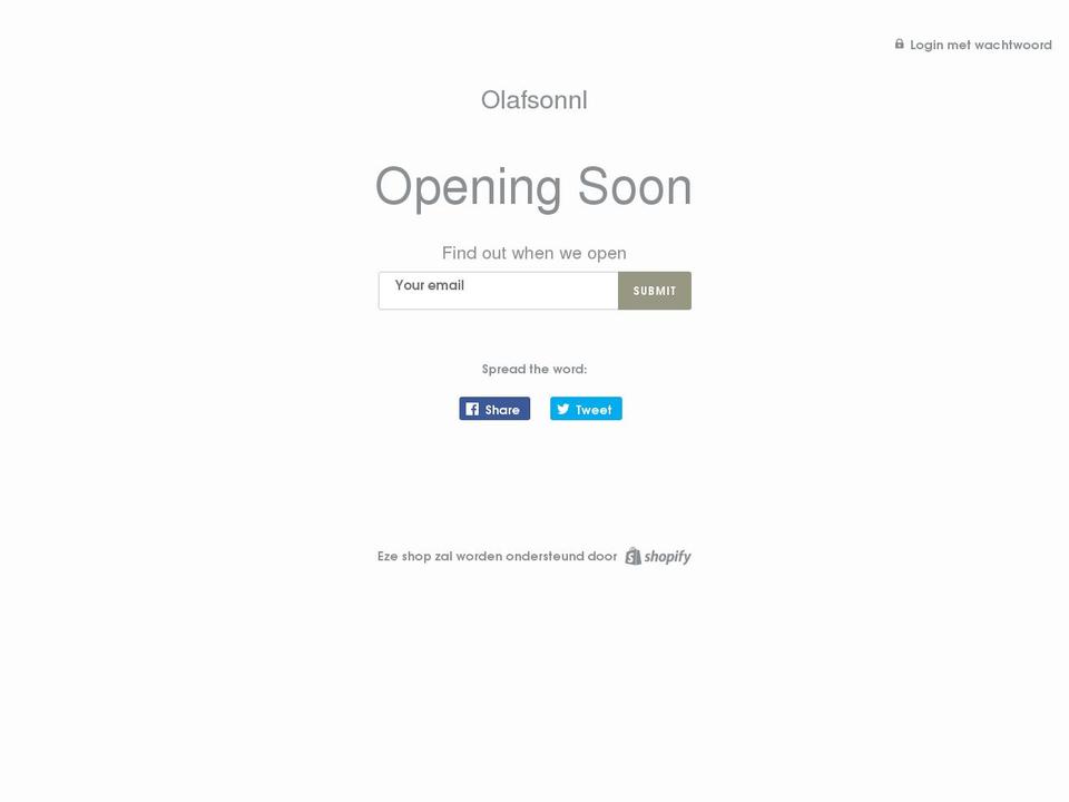 olafson.nl shopify website screenshot