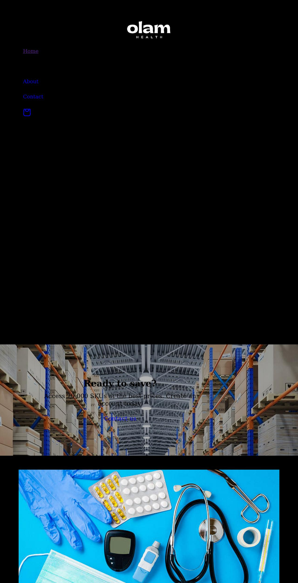 olamhealth.com shopify website screenshot