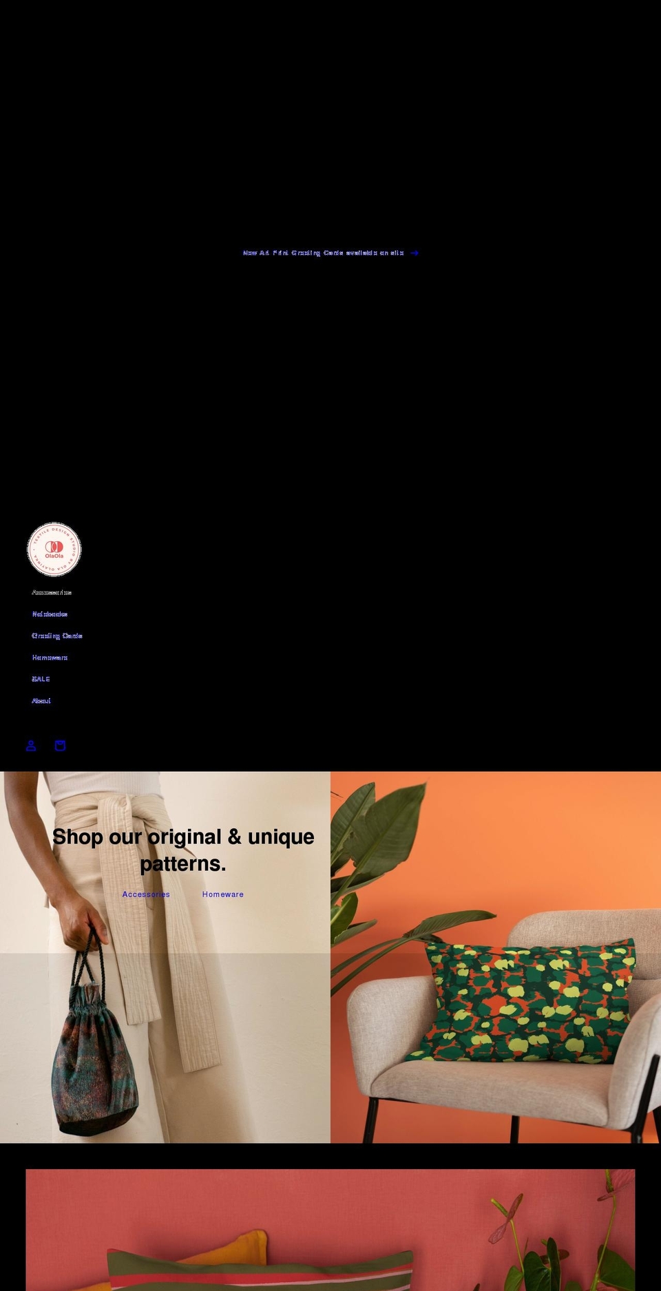olaola.co.uk shopify website screenshot