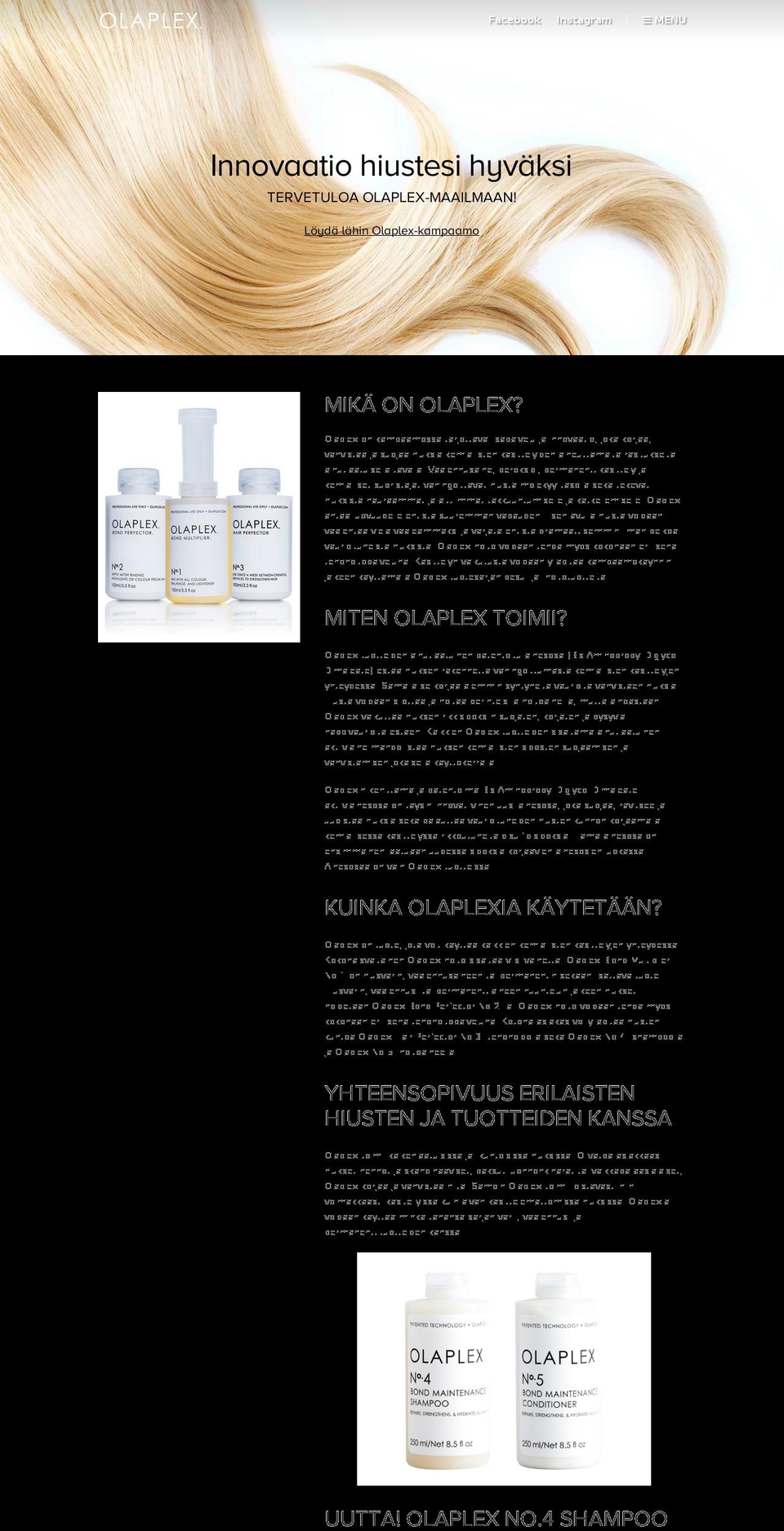 olaplex-suomi Shopify theme site example olaplex.fi