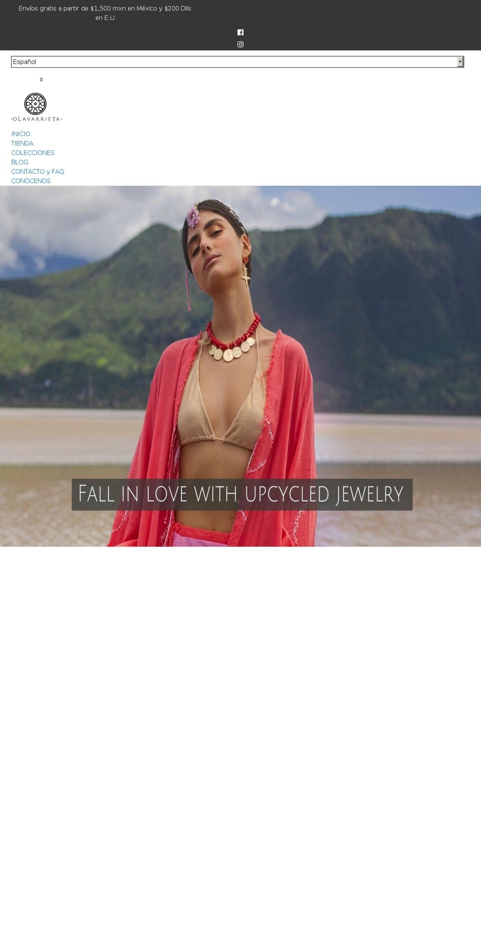 olavarrietajewelry.com shopify website screenshot