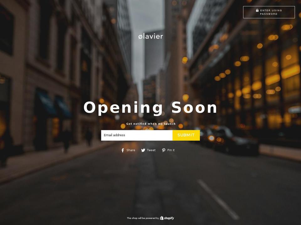 olavier.com — Shopify storefront screenshot