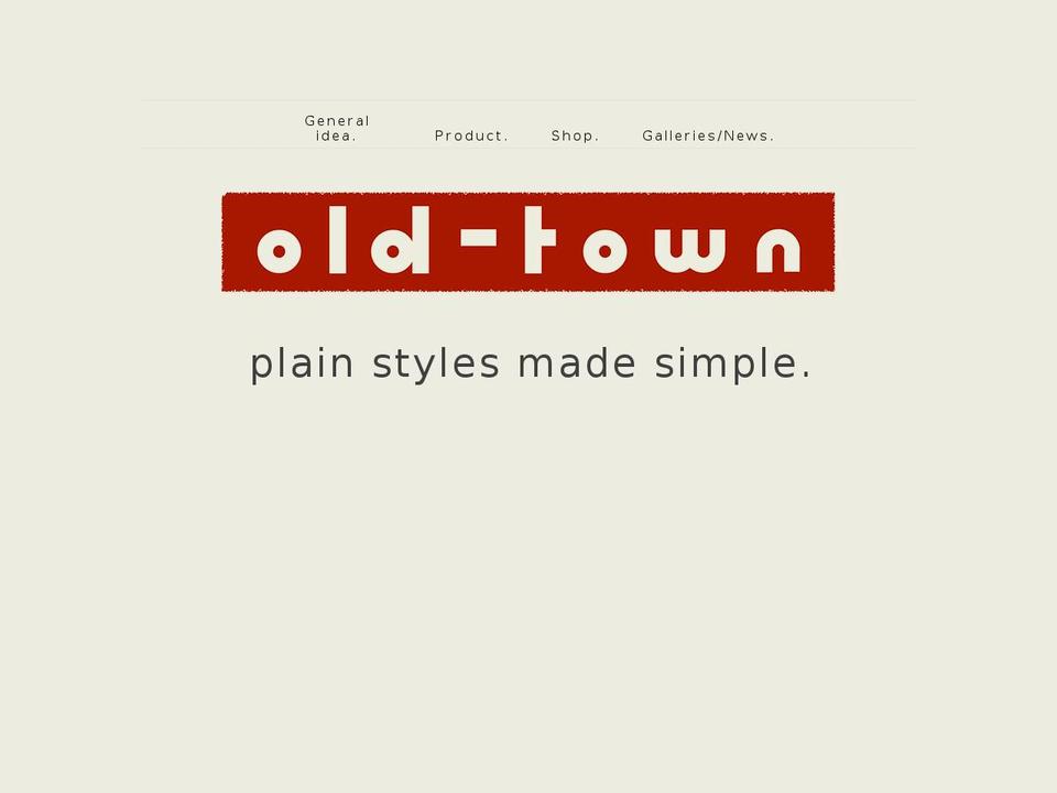 old-town.co.uk shopify website screenshot