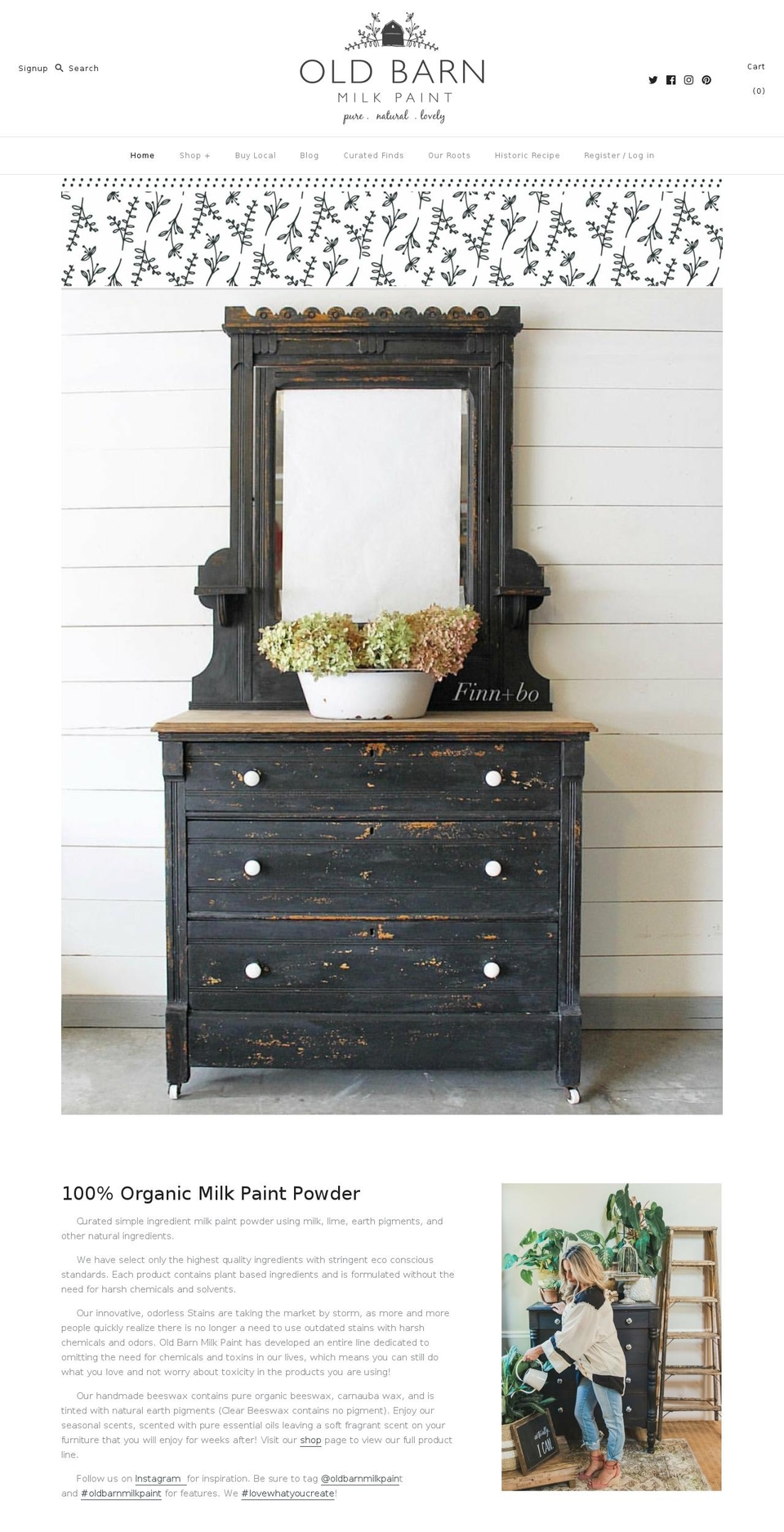 oldbarnmilkpaint.com shopify website screenshot