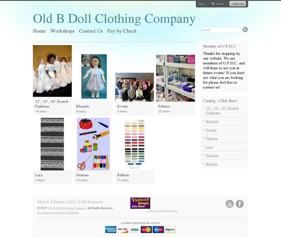 oldbdolls.com shopify website screenshot