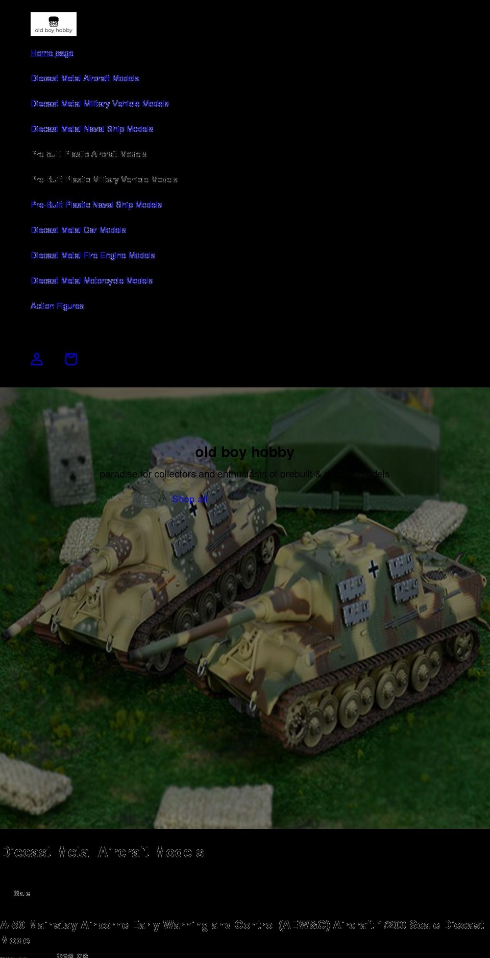 oldboyhobby.com shopify website screenshot