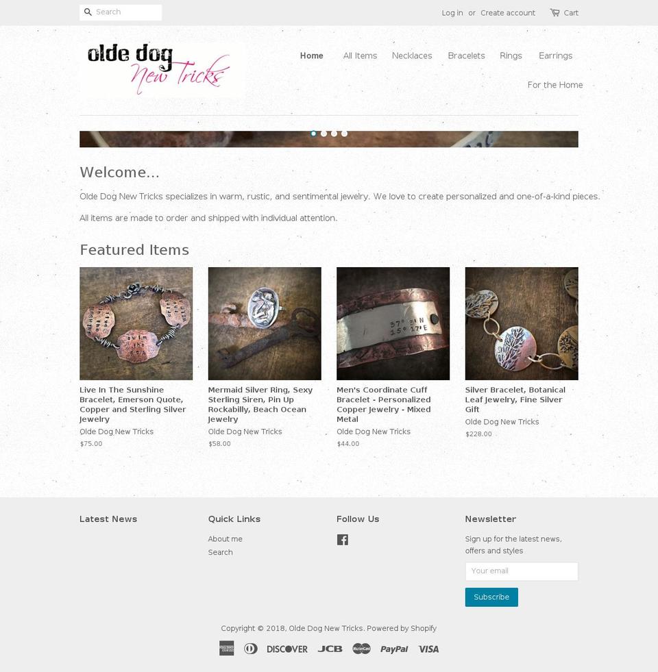 oldedogjewelry.com shopify website screenshot