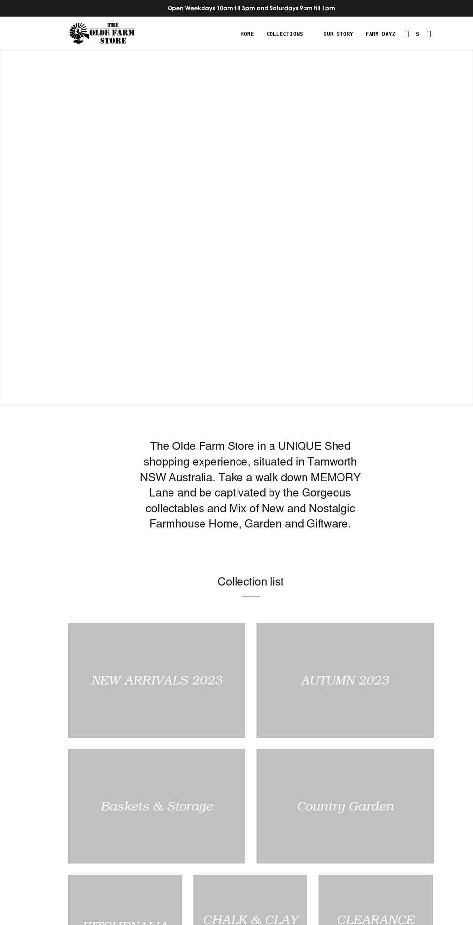 oldefarmstore.com.au shopify website screenshot