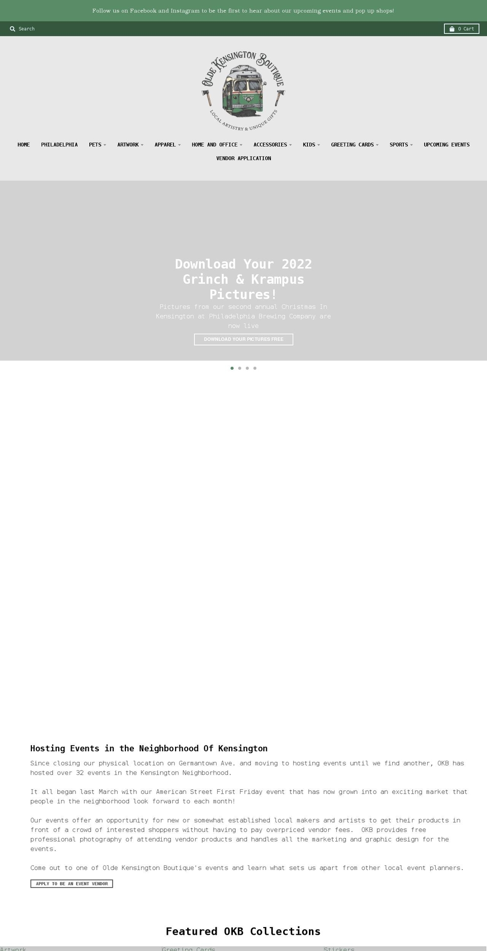 oldekensingtonboutique.com shopify website screenshot