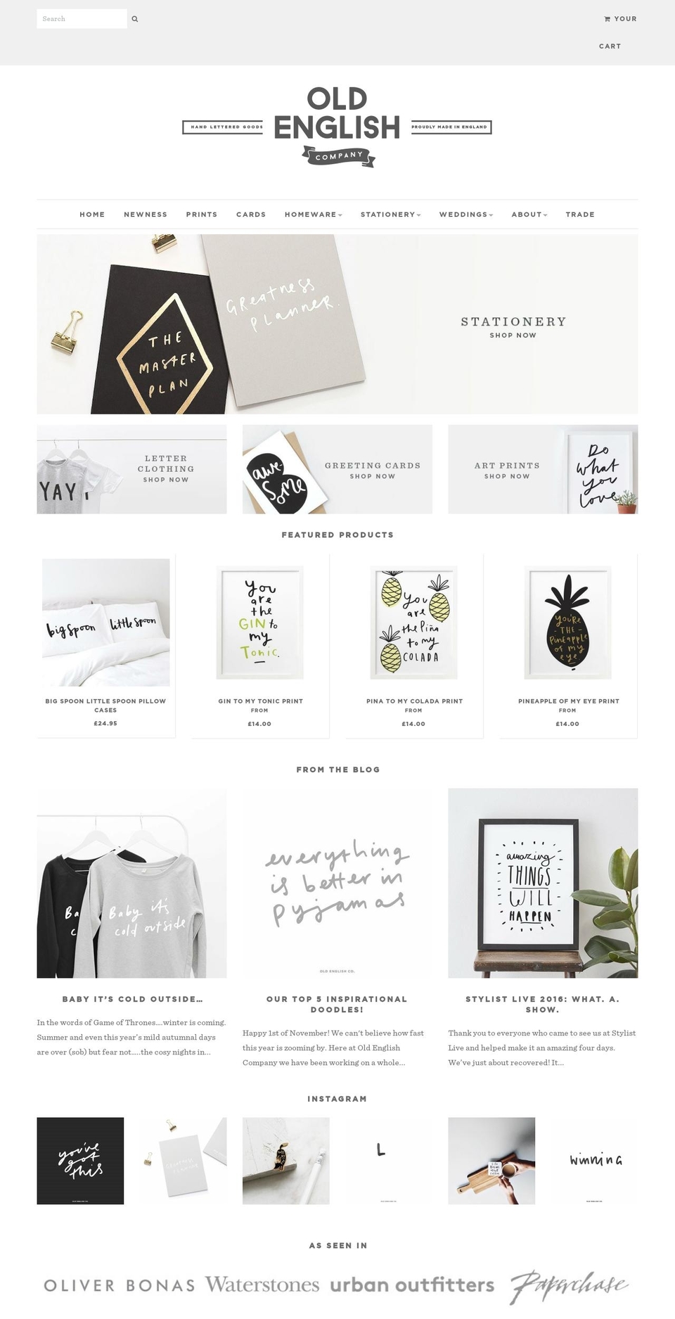 oldenglishco.com shopify website screenshot