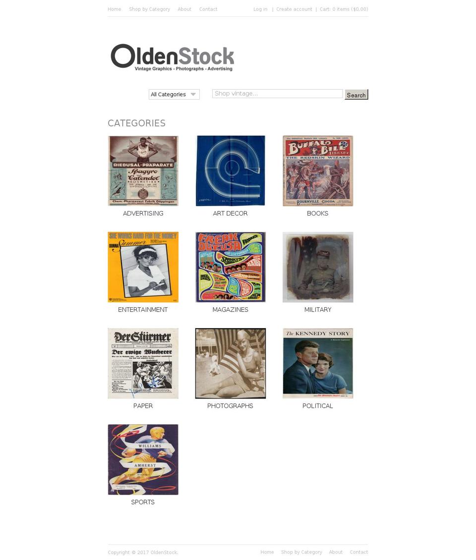 oldenstock.com shopify website screenshot