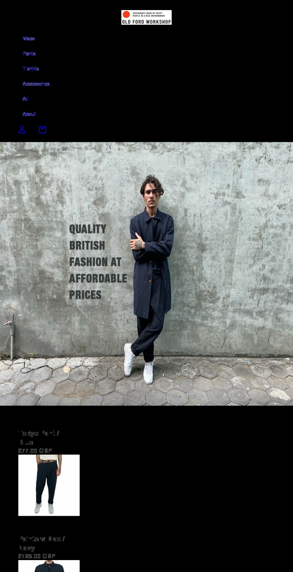 oldfordworkshop.com shopify website screenshot