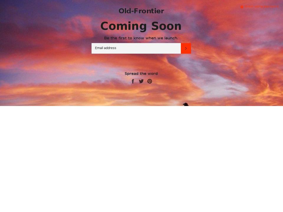 oldfrontierstore.com — Shopify storefront screenshot
