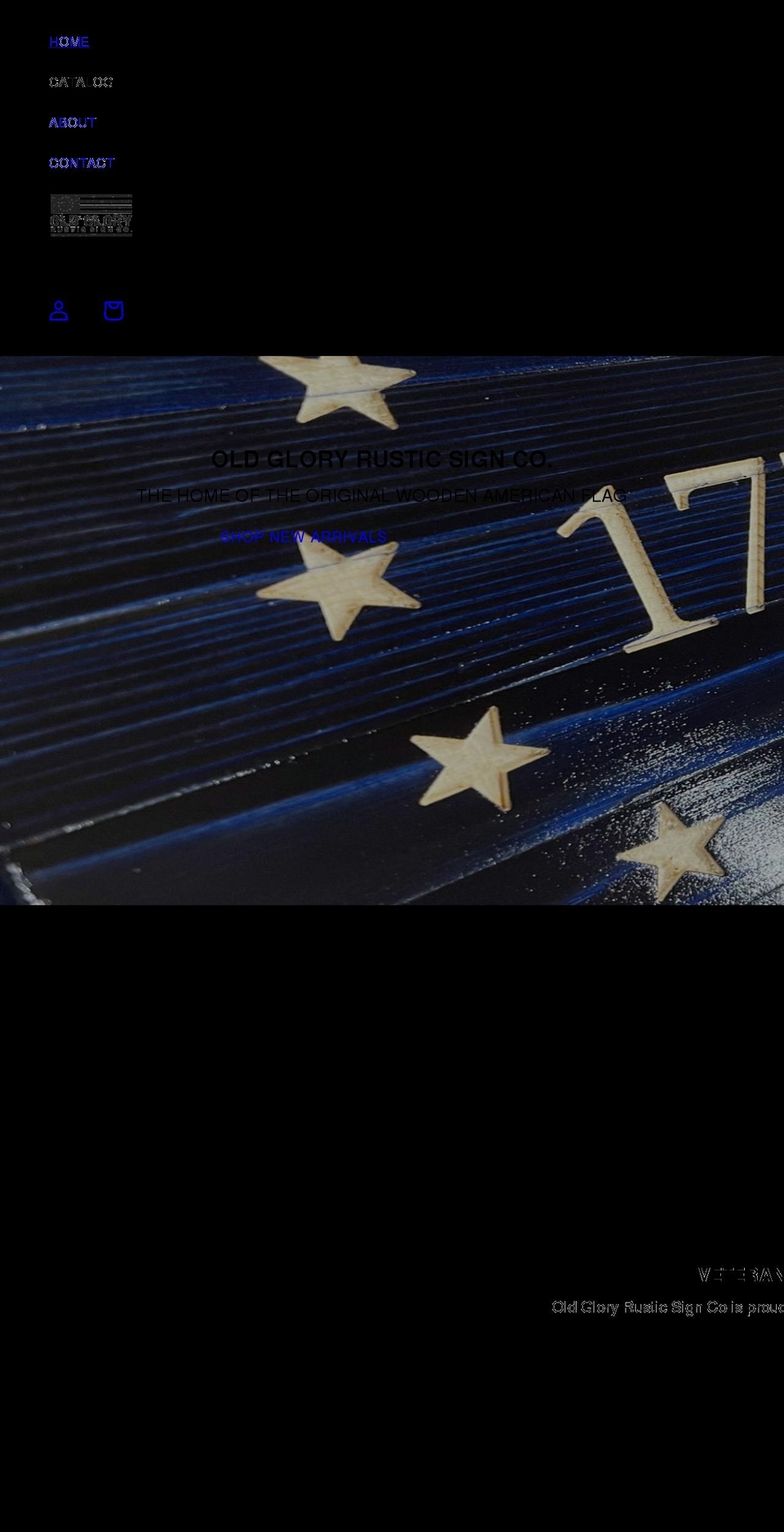 oldgloryrusticsignco.com shopify website screenshot