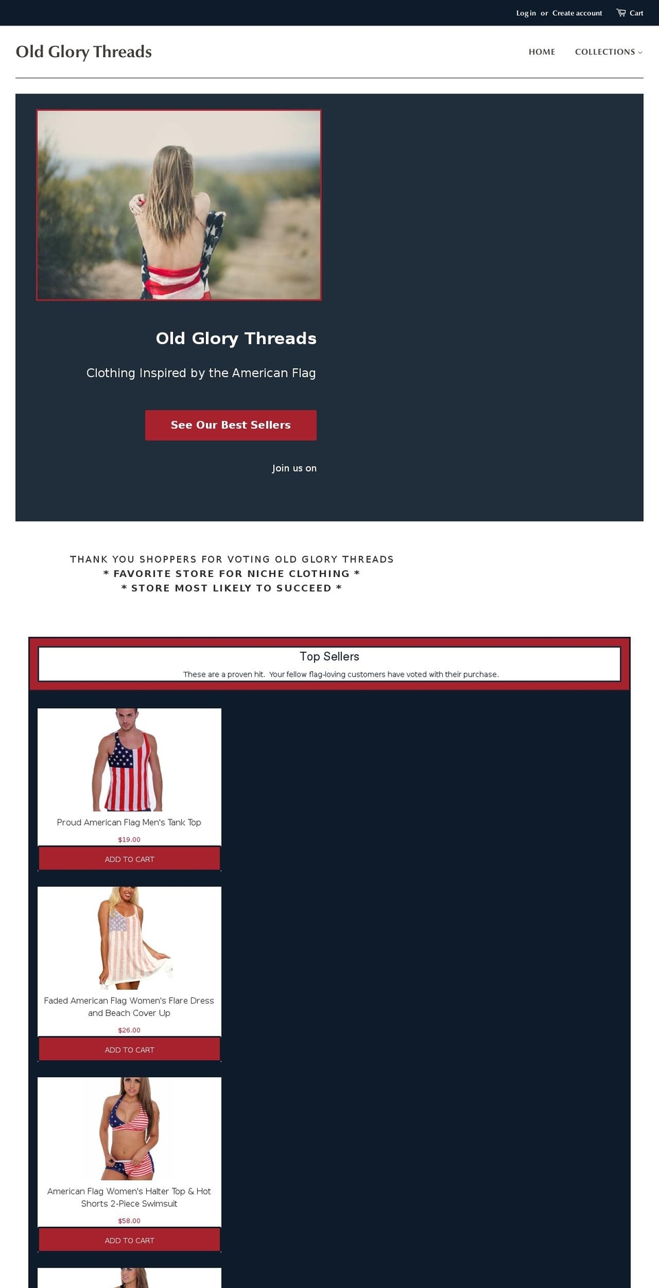 oldglorythreads.com — Shopify storefront screenshot
