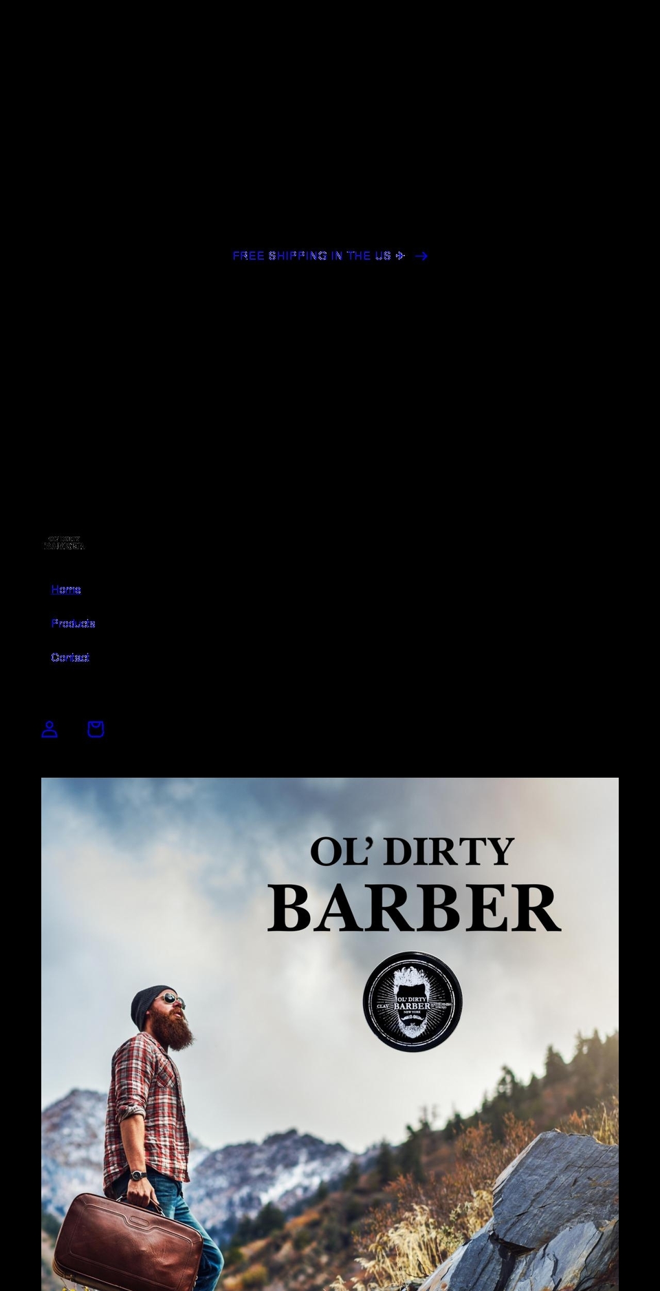 oldirtybarber.com shopify website screenshot