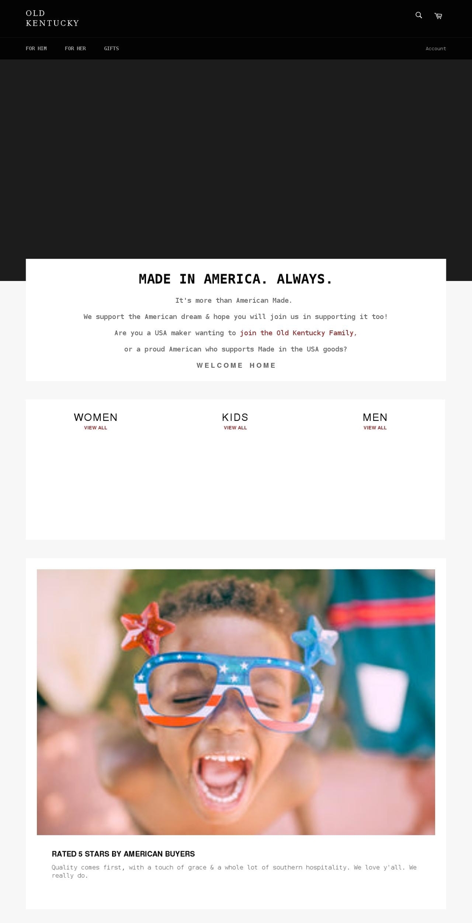 oldkentucky.com shopify website screenshot