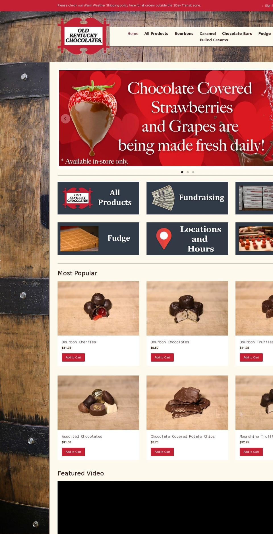 oldkycandy.com — Shopify storefront screenshot