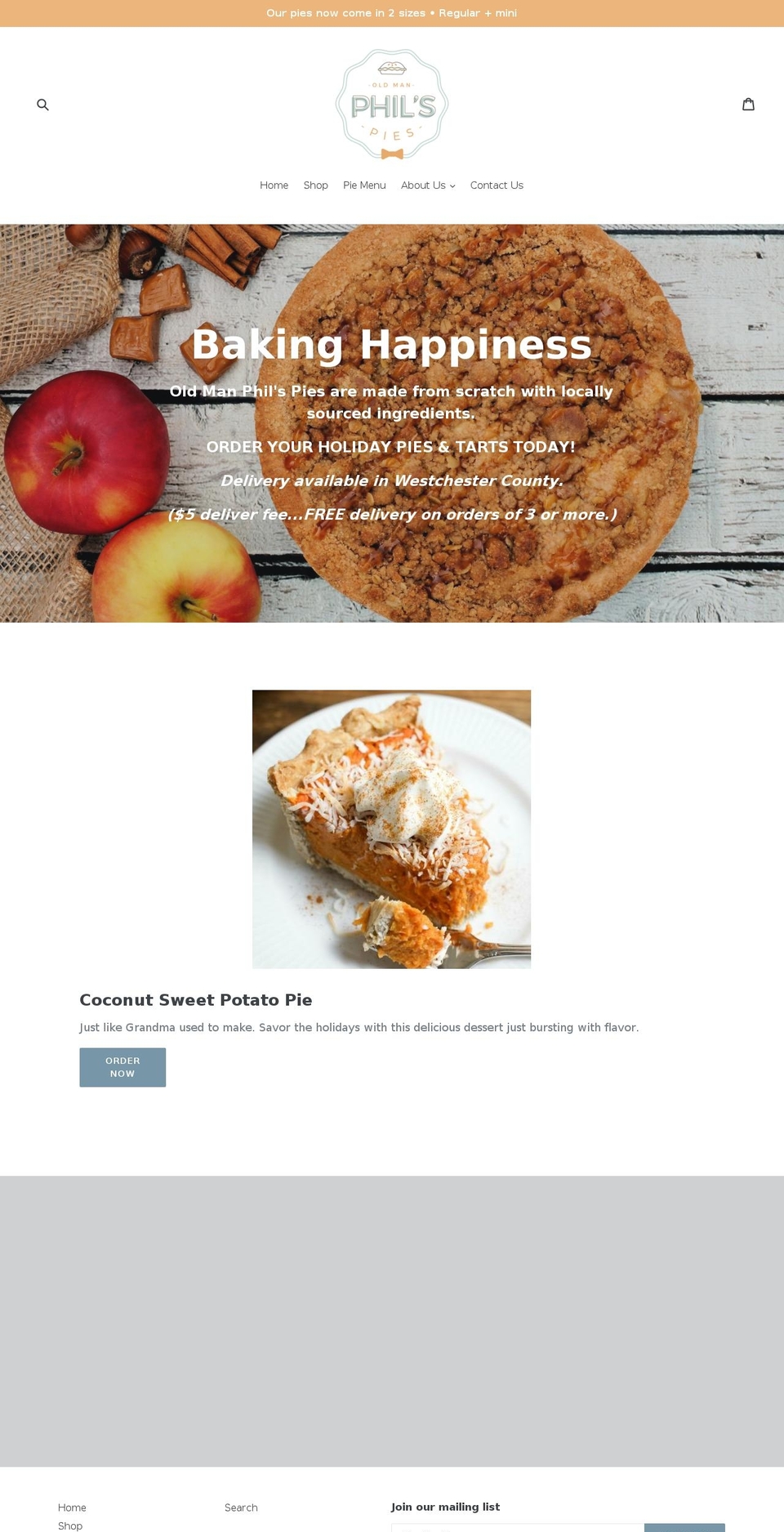 oldmanphilspies.com — Shopify storefront screenshot