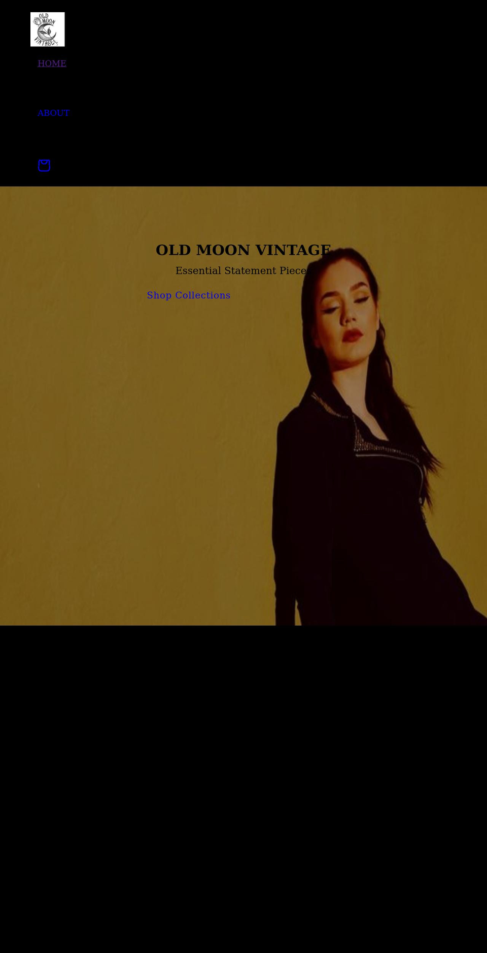 oldmoonvintage.com shopify website screenshot