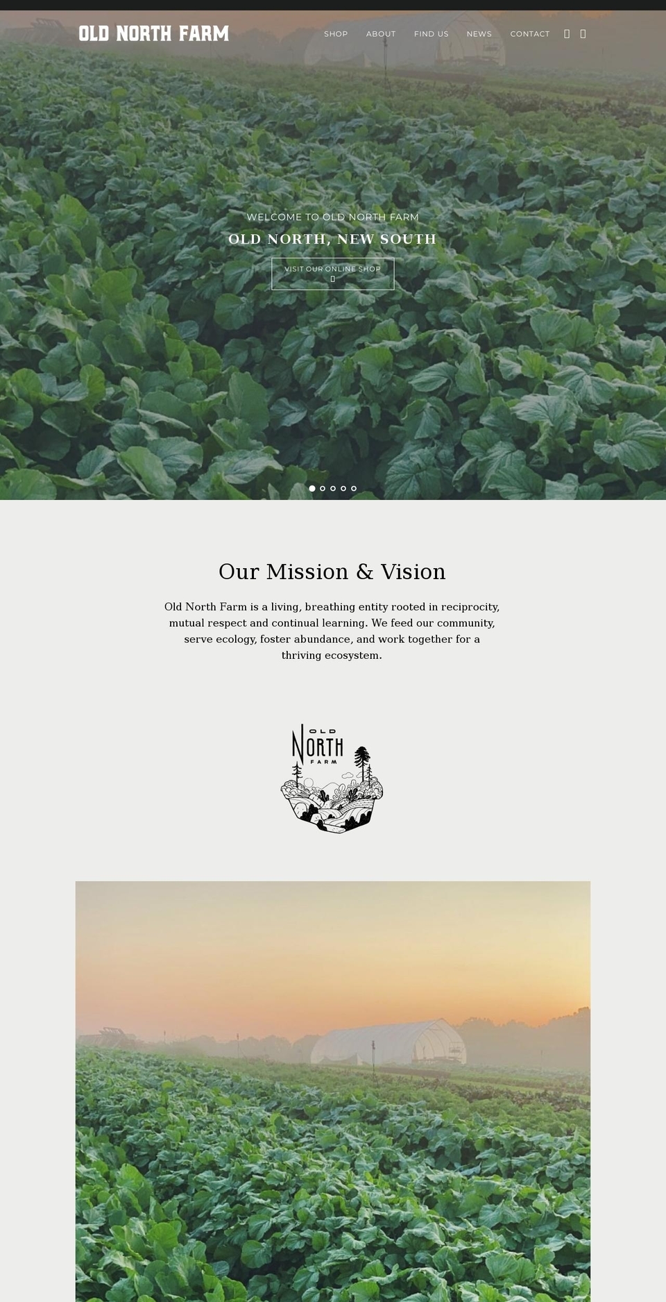 oldnorthshrub.com — Shopify storefront screenshot