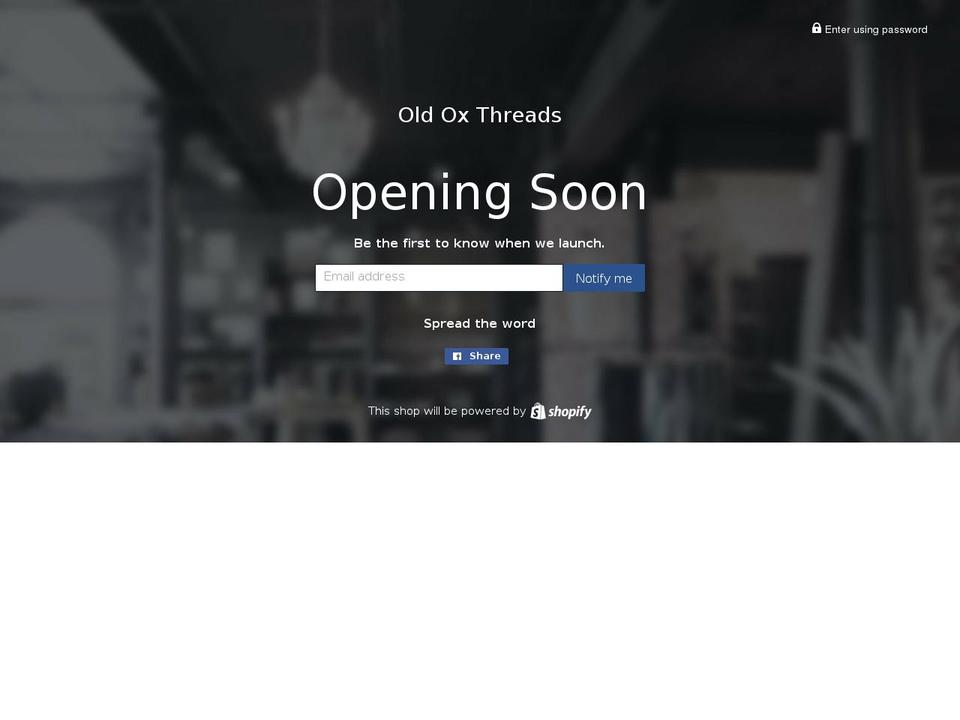 oldoxthreads.com — Shopify storefront screenshot