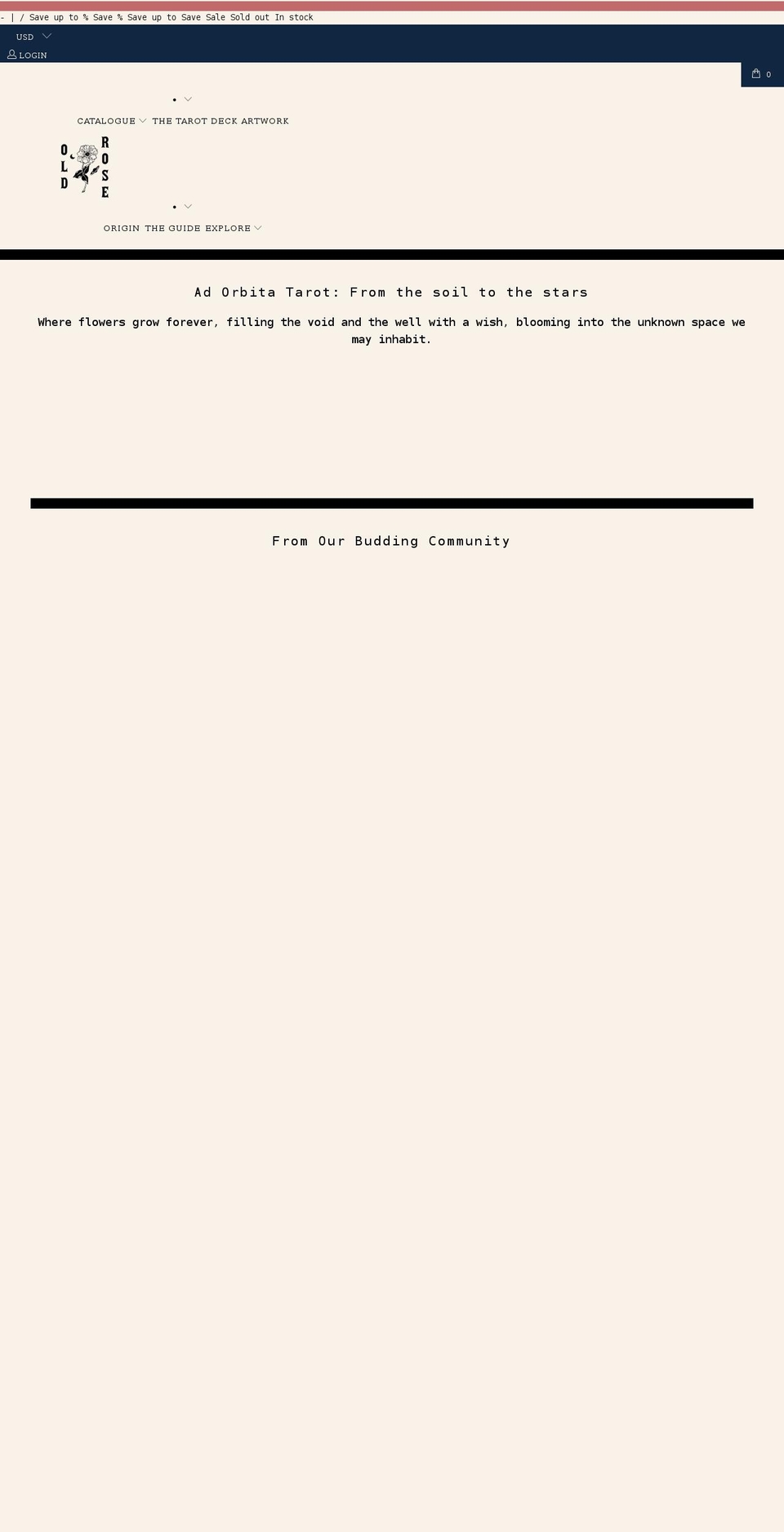 oldrosepress.com shopify website screenshot