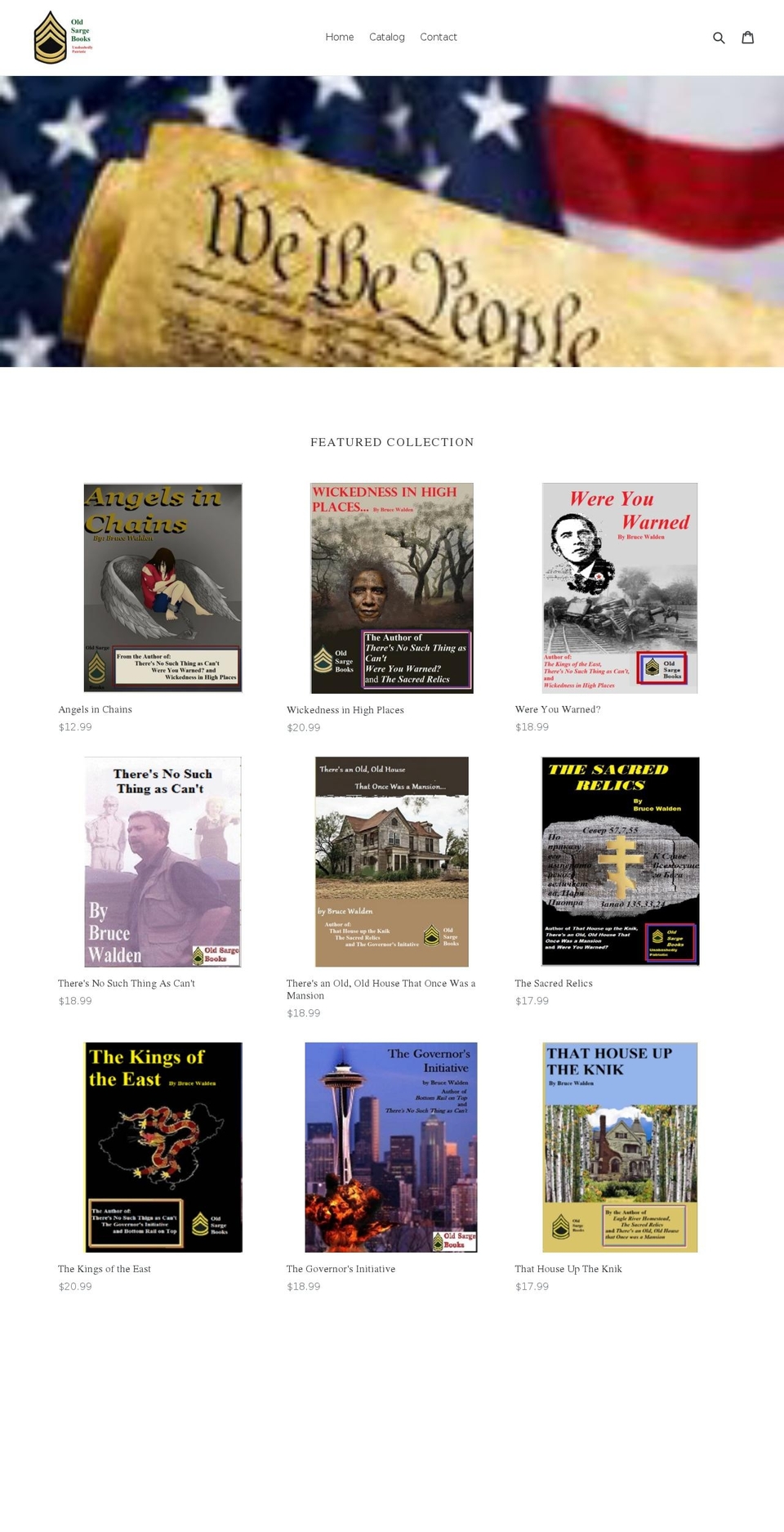 oldsargebooks.net shopify website screenshot