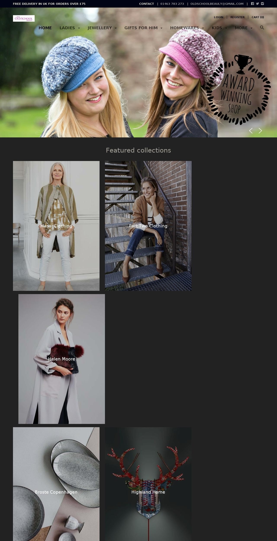 oldschoolbeauly.com shopify website screenshot