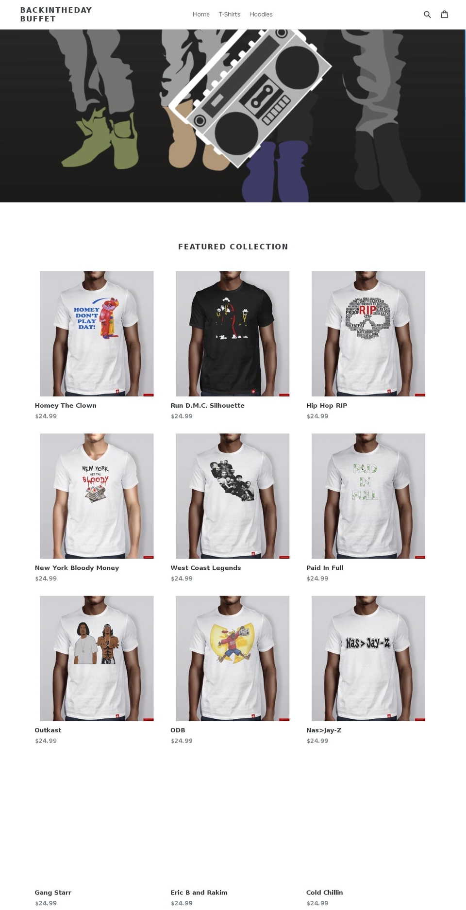 oldschoolhiphoptshirts.com — Shopify storefront screenshot