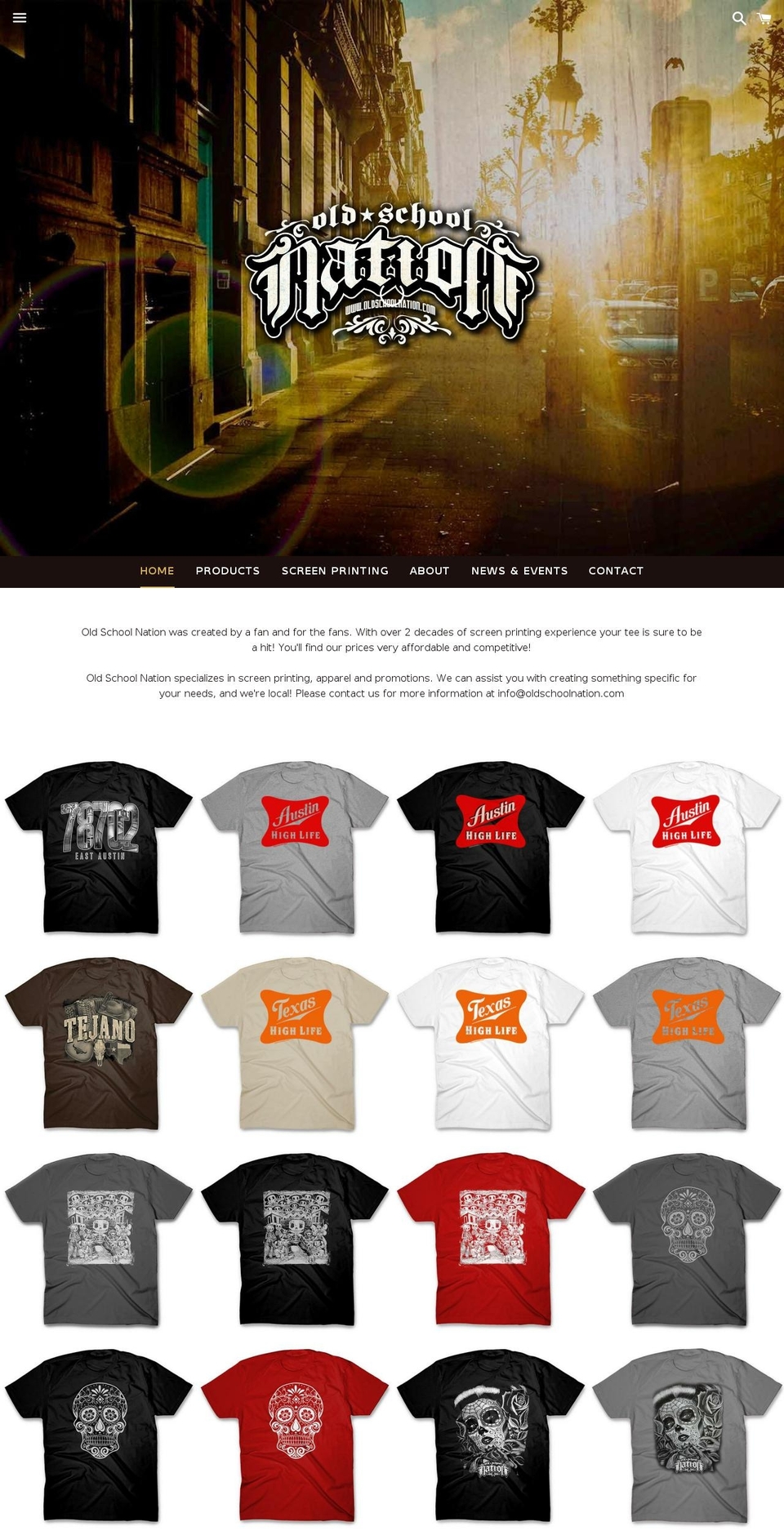 oldschoolnation.com shopify website screenshot