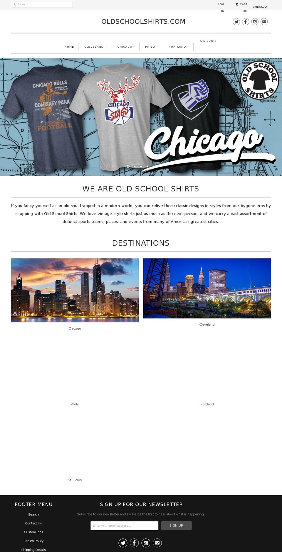 oldschoolshirts.com shopify website screenshot