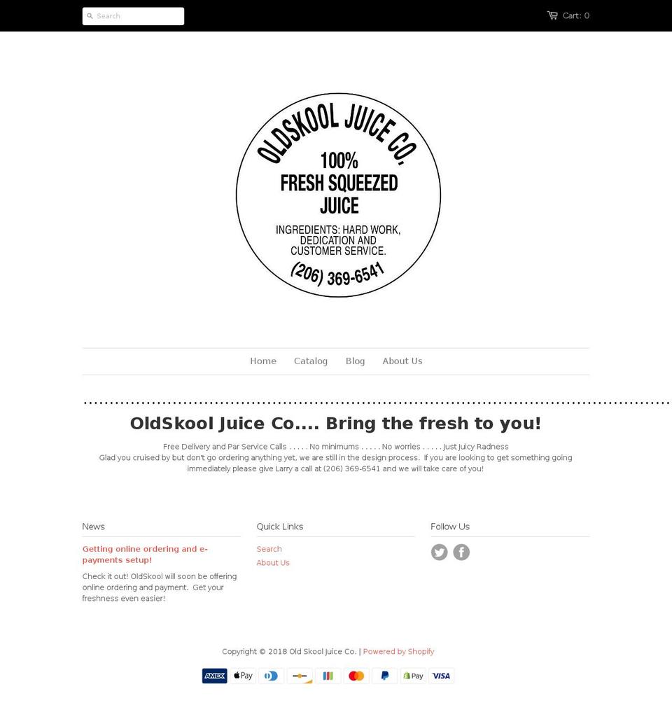oldskooljuice.net shopify website screenshot