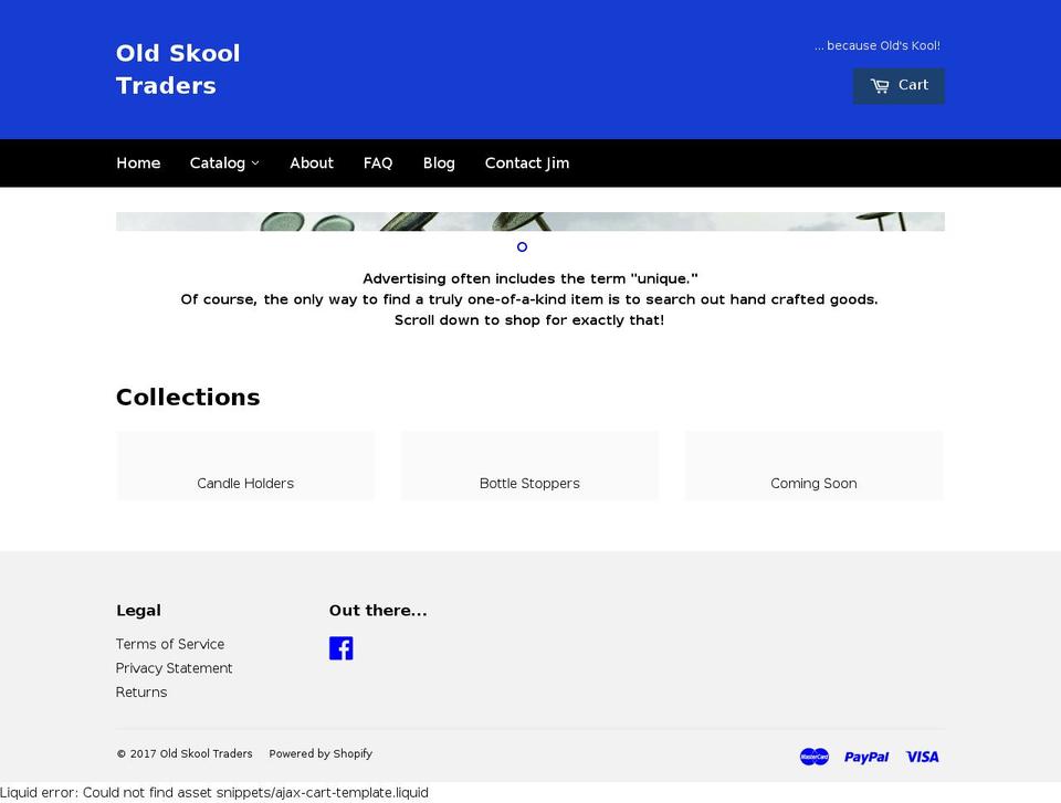 oldskooltraders.com shopify website screenshot