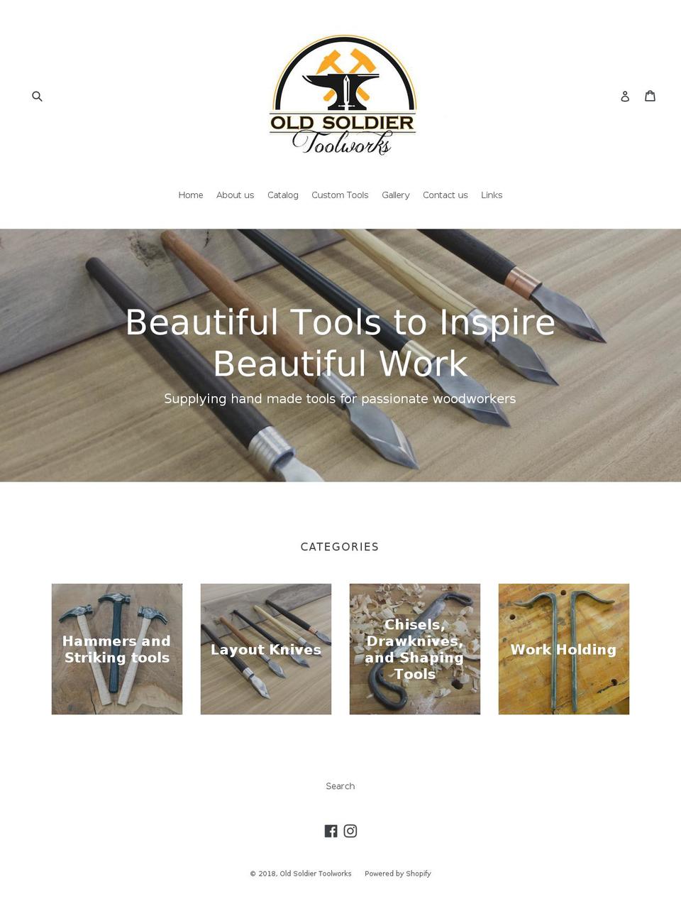 oldsoldiertoolworks.com — Shopify storefront screenshot