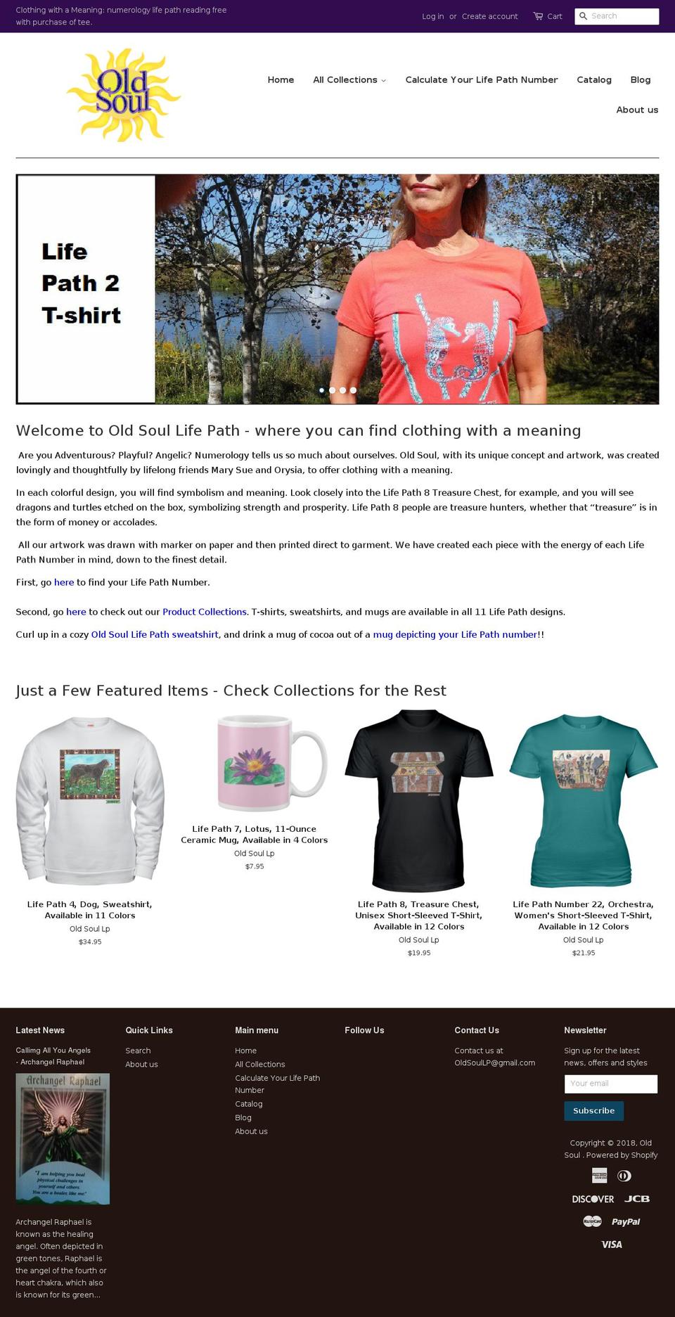 oldsoullifepath.com — Shopify storefront screenshot