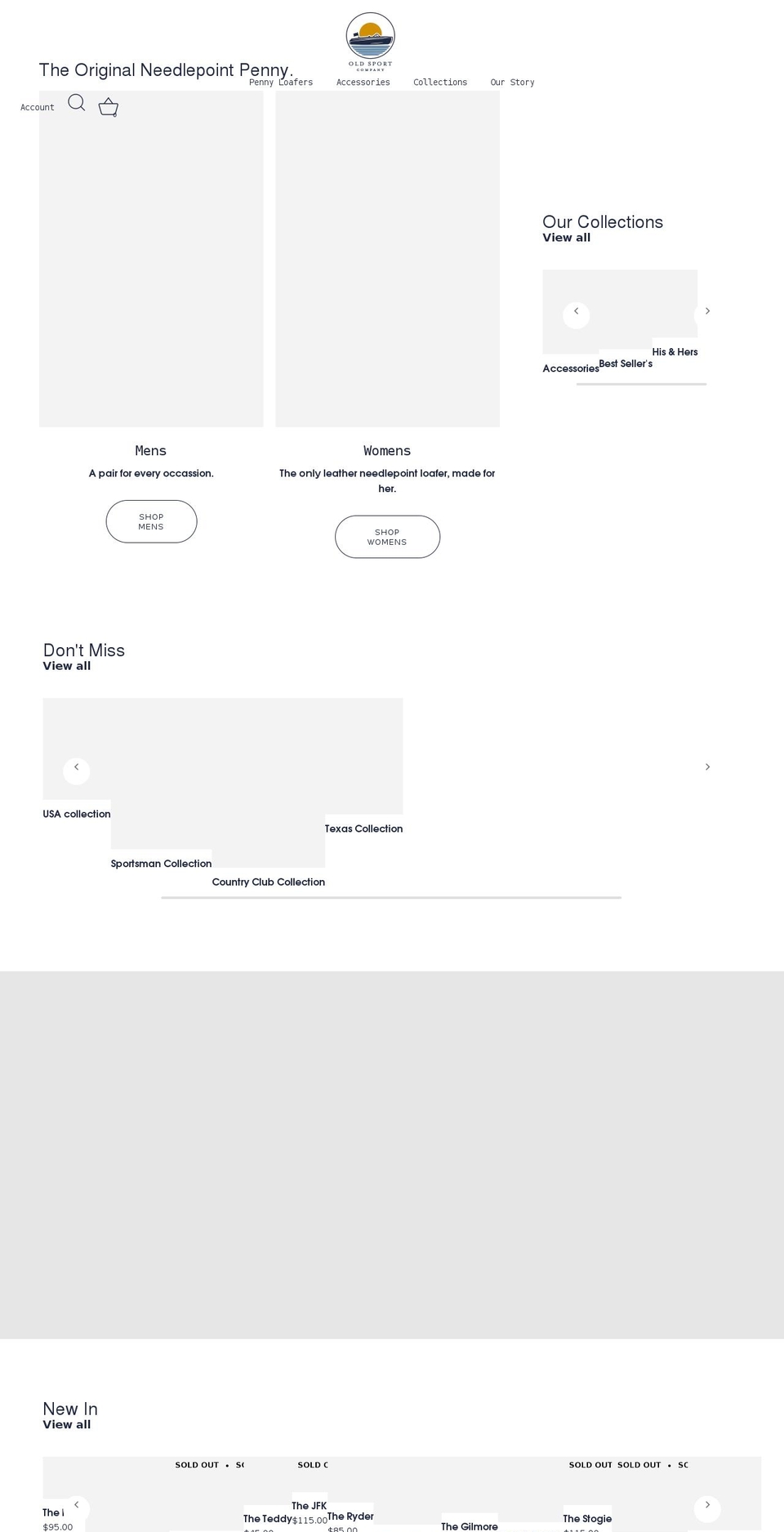 oldsportcompany.com shopify website screenshot