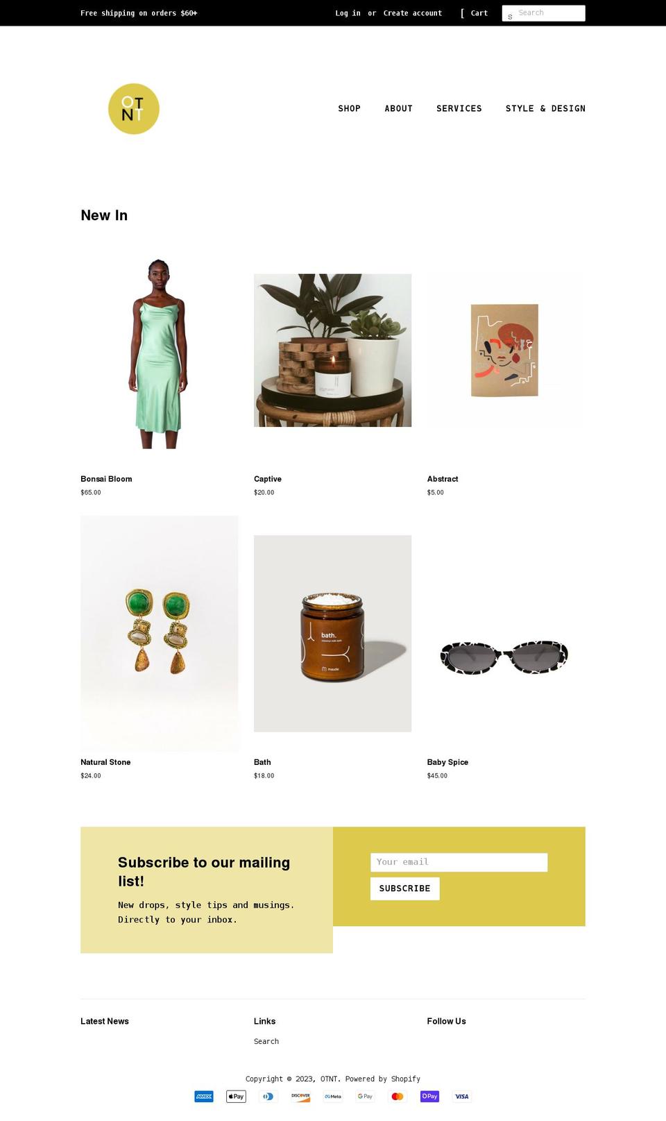 oldthreadsnewtrends.com shopify website screenshot