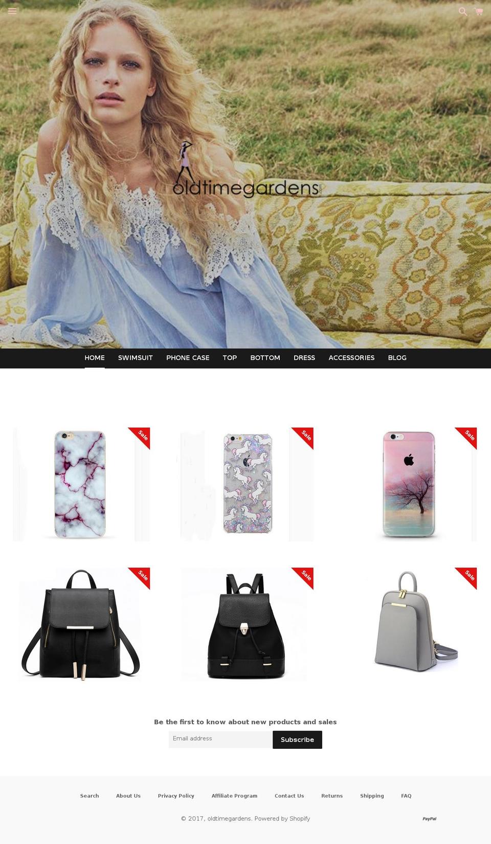 oldtimegardens.com shopify website screenshot