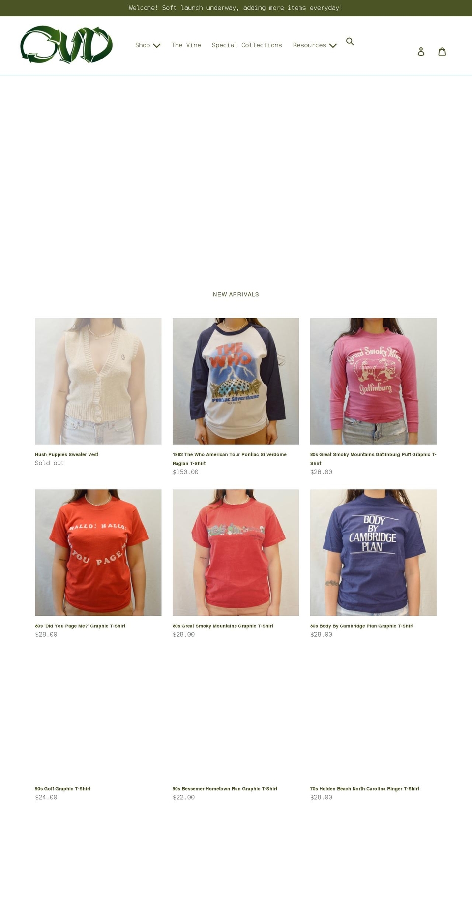 oldvinedetroit.com shopify website screenshot