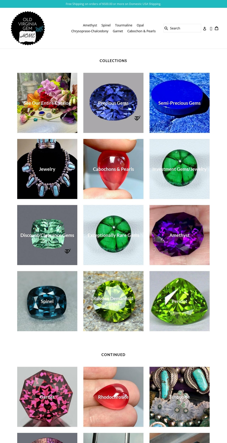 oldvirginiagem.com shopify website screenshot
